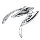 Chrome Motorcycle Rearview Mirrors Chopper Bobber Spear Blade Custom For Harley