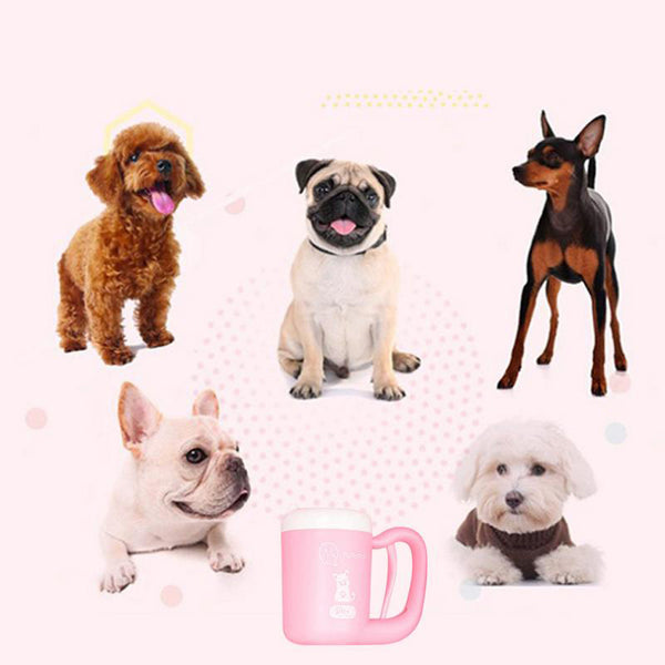Paw's Beauty Pet Cleaning Dog Cat Paw Cleaner Cup Soft Washer Paw Foot Brush Dirty Pets Feet Washing Pet Cleaning Supplies