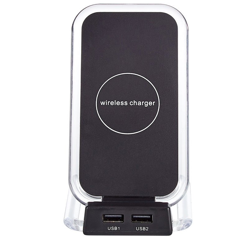 Bakeey Qi 3 Coils Fast Wireless Charger Holder with 2 USB for iPhone X 10 8 8 Plus Samsung S8