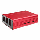 Black/Red Aluminum Alloy Protective Enclosure Case For Raspberry Pi 3 Model B+(plus)