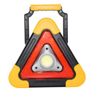 Portable COB LED Work Light Multi-function Triangle Warning Traffic Lamp Camping Searchlight