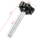 M6x40mm Star Shaped Head Knob Screw Clamping Plum Plastic 25mm Head Diameter