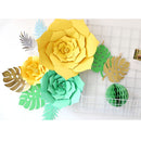 6Pcs Handmade Paper Monstera Leaves DIY Wall Sticker Backdrop Wedding Party Decor Craft