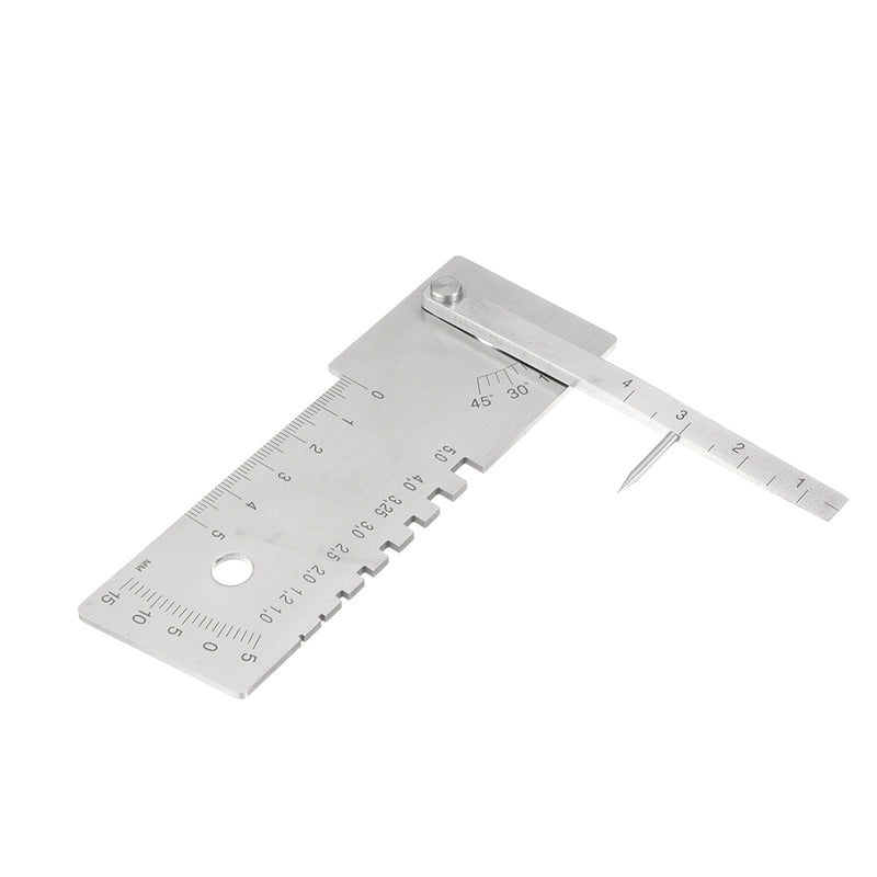 Machifit Universal 45 Degree Weld Gauge Welder Seam Inspection Measuring Ruler Welding Tool