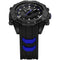 WEIDE 6406 Dual Display Digital Watch Calendar Alarm Luminous Watch Black Case Men Sport Watch