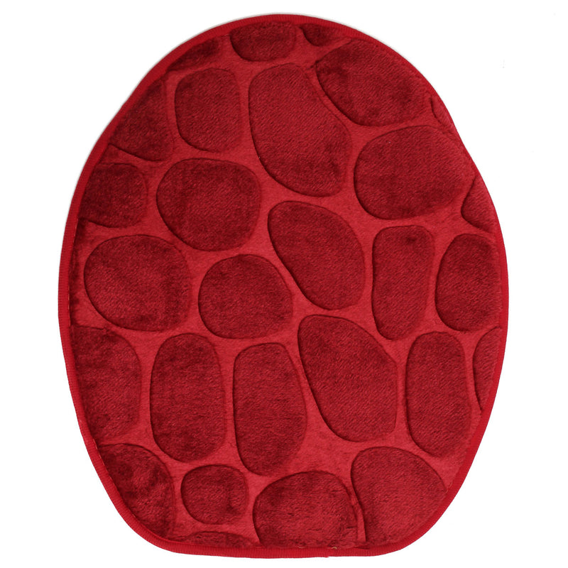 Luxury Foot 3 Piece Toliet Seat Covers Small Bath Mat Set Pedestal Mats & Seat Covers Set Anti Slip