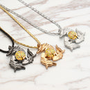 Unisex Fidget Spinner Dragon Necklace Pendant Necklace for Men Women