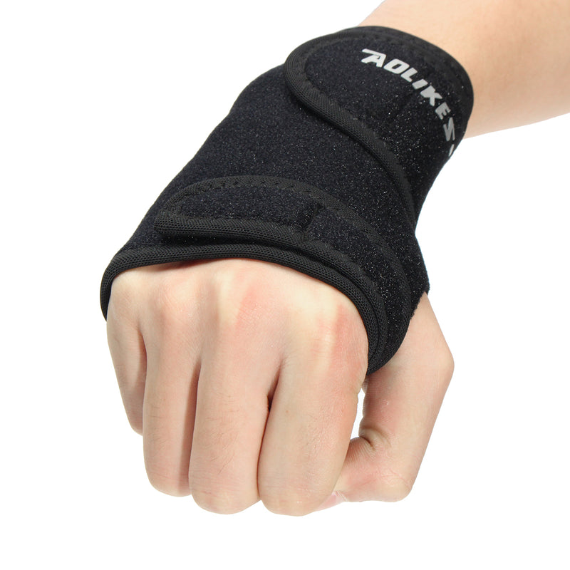 AOLIKES Sports Wrist Palm Brace Wrap Sprain Injury Hand Support Protector With Aluminum Plate