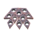 Drillpro 10pcs DCMT070204 VP15TF Carbide Insert for SDNCN1010H07/SDNCN1212H07 Turning Tool Holder