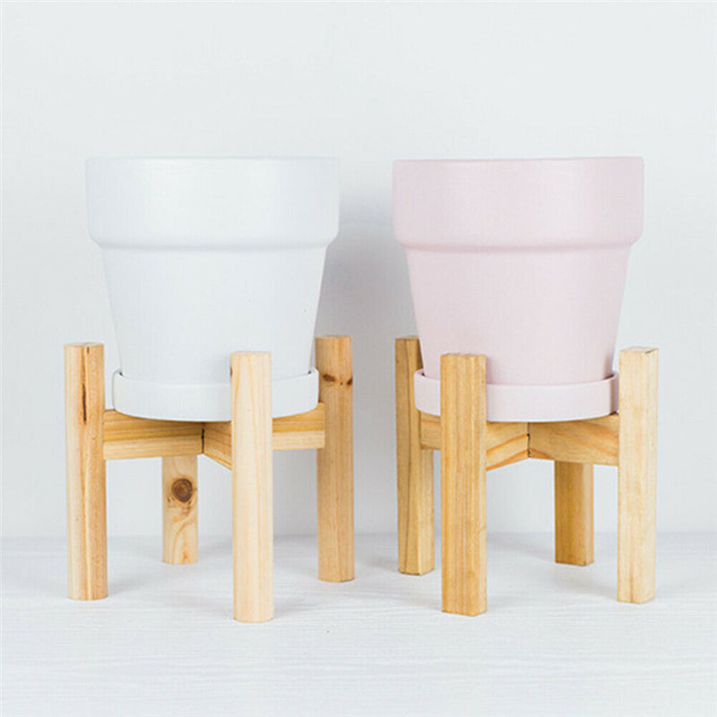 Wood Flower Pot Potted Rack Holder Modern Home Display Plant Stand for Indoors Decorations