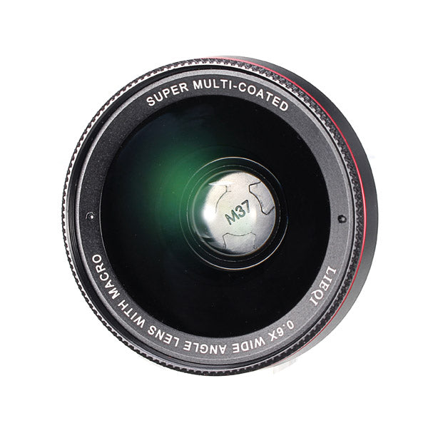 LIEQI LQ-025 2-In-1 Lens Kit 0.6X Wide Angle+15X Macro Camera Lens With Universal Clip