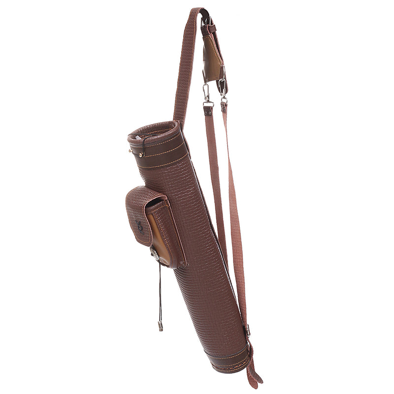 Archery Traditional A rrow Hunting Holder Back Shoulder Quiver Leather/Oxford Archery Bag