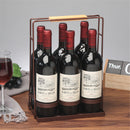 Iron Bottle Holder Carry Rack Box Case Kitchen Storage Stand Shelf