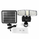 ARILUX Three Head 178 LED Solar Power Flood Wall Light PIR Motion Sensor Outdoor Garden Waterproof Lamp