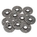 10pcs 3/4 Inch Black Flange DN20 Four Holes Flange Iron Pipe Floor Fitting Plumbing Threaded Flange