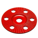 Drillpro 100mm Tungsten Carbide See Through Wood Shaping Disc Flat Carving Disc with Hole 16mm Bore Sanding Grinder Wheel for 100 115 Angle Grinder