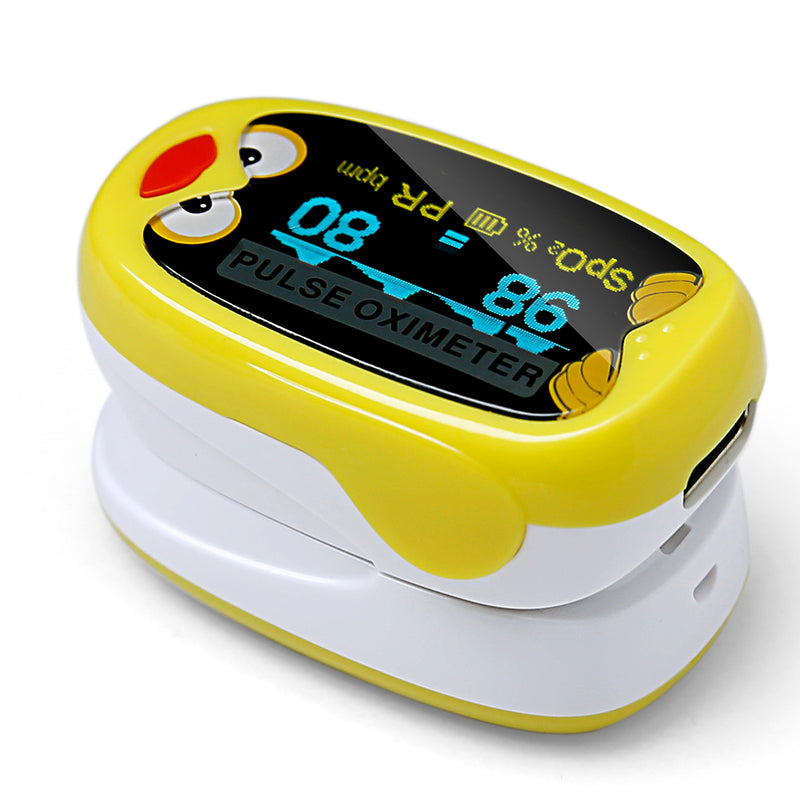 BOXYM LED Child Kids Infant Finger Pulse Oximeter Medical Pediatric Portable SpO2 Blood Oxygen Monitor
