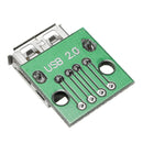20pcs USB 2.0 Female Head Socket To DIP 2.54mm Pin 4P Adapter Board