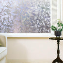 40cmX200cm Modern Flower Pattern Glass Stickers Bathroom Balcony Sliding Door Frosted Glass 3D Stick