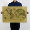 Vintage Style Retro Kraft Paper Poster Home Decorations Old World Map