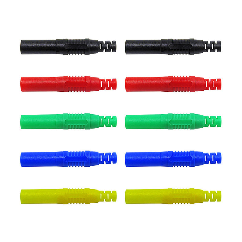 10pcs P3013 4mm Shrouded Safety Banana Plug Solder In line DIY Assembly Test Leads Connectors