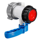 DN40/50 IBC Universal Hose Connector Tap Shut Off Garden Accessories Coarse Thread Tote Tank Adapter Butterfly Valve Fitting Parts for Home Garden