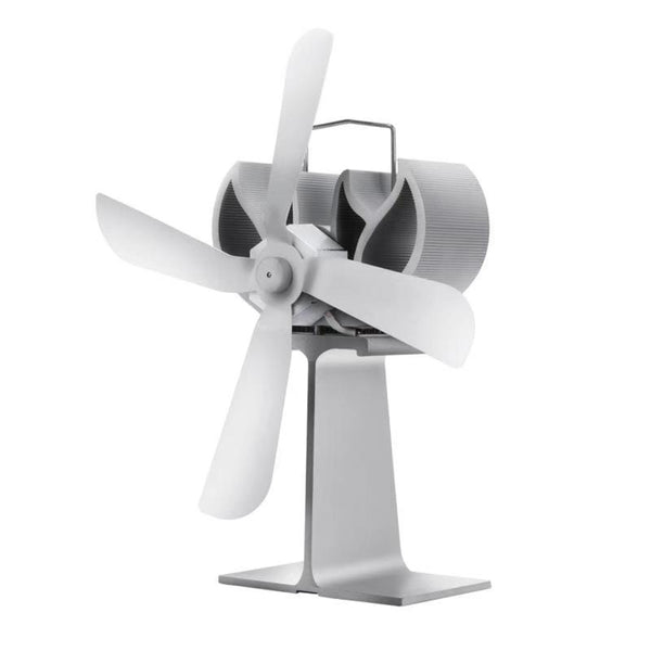 4 Small Blades Heat Powered Wood Stove Fan for Log Wood Burner Fireplace Eco Fan