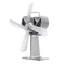 4 Small Blades Heat Powered Wood Stove Fan for Log Wood Burner Fireplace Eco Fan