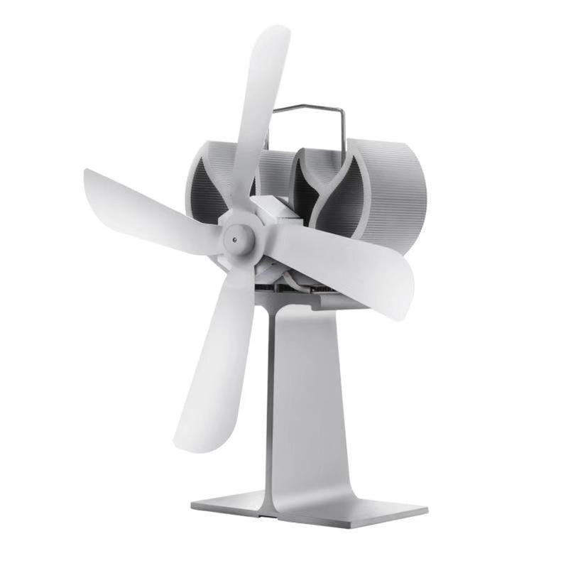 4 Small Blades Heat Powered Wood Stove Fan for Log Wood Burner Fireplace Eco Fan