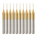 10Pcs 1/8 Inch Shank Tungsten Steel PCB Drill Bits 0.4mm Titanium Coated Carbide PCB Drill Bit Set