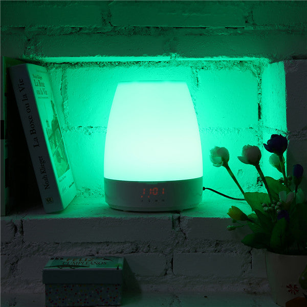 GLIME Wake up Light Sunrise Simulation Alarm Clock Lamp bluetooth Speaker Colorful Night Light