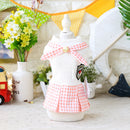 Summer Pet skirts for Small Size Dogs With Gold Buckle Plaid Student Style Fashion Pet Dog Skirt