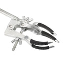 4 Prongs Long Handle Clamp Flask Clip with Rubber Protective Cover Jaws Adjustable Pipe Holder