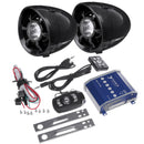 4inch Motorcycle Audio Remote Sound System bluetooth SD USB MP3 FM Radio w/ LED light
