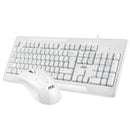 AOC KM110 Wired Keyboard & Mouse Set 104 Keys Waterproof USB Keyboard Optical USB Keyboard and Mouse Combo for Computer PC