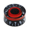 Black Red Electronic Guitar Speed Dial Knobs Control Knobs For LP LES PAUL Guitar