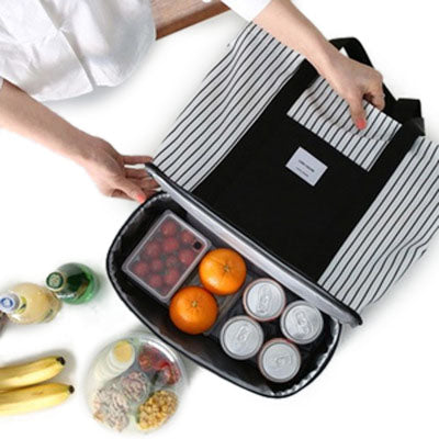 Fashion Nylon Thermal Lunch Bags for Women Insulated Cooler Box Tote Men Kids Adults Portable Picnic