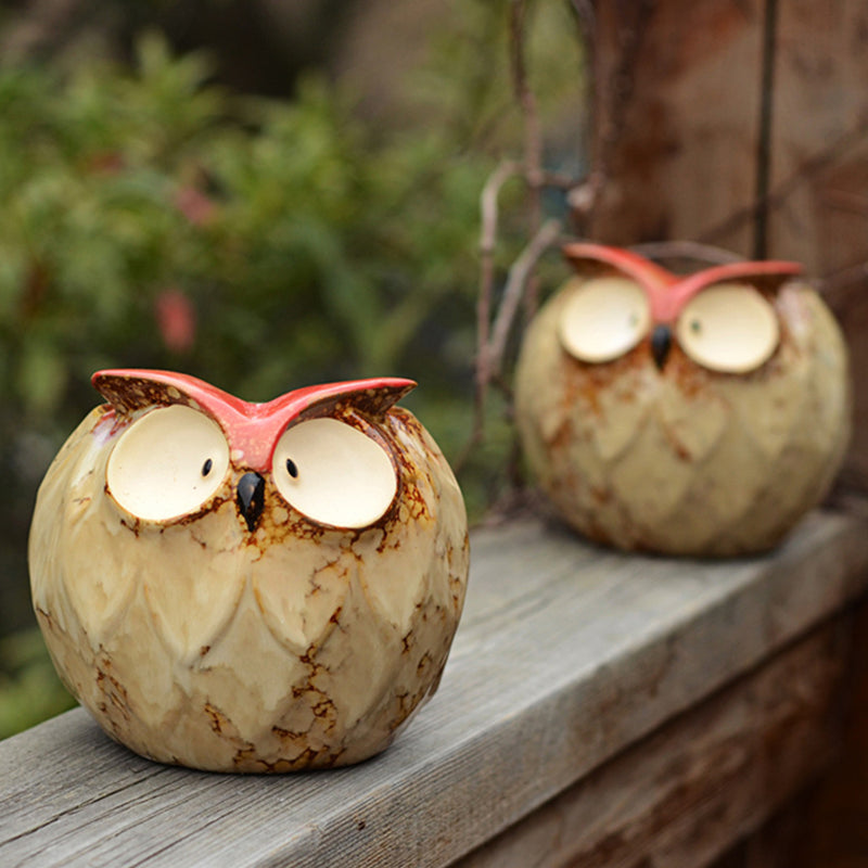 Garden Home Flower Pot Owl Ceramic Crafts Decoration Planter 4.7 Inch Succulent Plants Pot