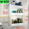 1 Piece Punch-free Bathroom Kitchen Wall-mounted Storage Rack Multipurpose Shelf 2/3 Layers S/M/L Size