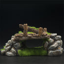 Aquarium Fish Tank Bridge Ornament Resin Moss Bridge Fish Play Cave Decorations