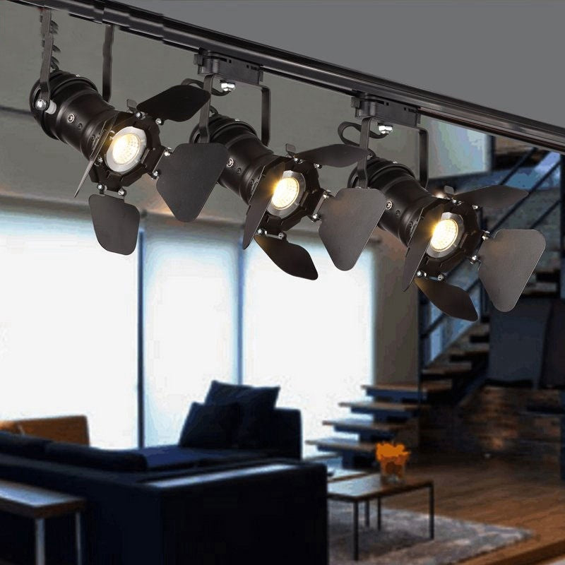 RetroMinimalist American Country LED Tracking Light Spot Lightts Ceiling Lamp 110V 220V