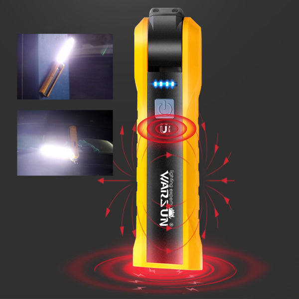 Warsun COB LED Flashlight 500lm+ 600lm USB Rechargeble Magnetic Work Light