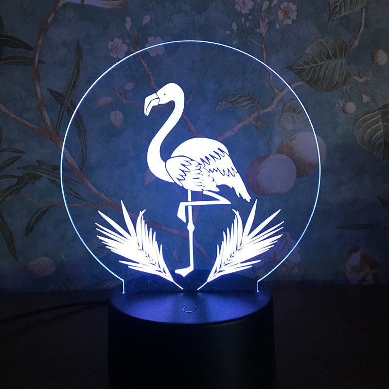 3D Night Light Touch Colorful Flamingo LED Table Lamp Birthday Gift