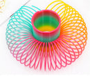 Plastic Rainbow Circle Folding Coil Colorful Spring Children Funny Classic Toy Development Toys Gift