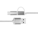 TIANSTON Original 1M Aluminum Nylon Metal Plug Usb Type-C Cable Sync Charge Cable