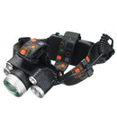 XANES 2407 2500LM T6+4XPE Headlamp Mechanical Zoom for Camping Hiking Cycling