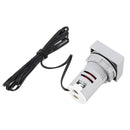 3pcs Mini Crystal Film Square White LED Digital Thermometer Signal Light AC 50-380V 220V Temperature Meter Indicator Range -20-200 with 1m Sensor