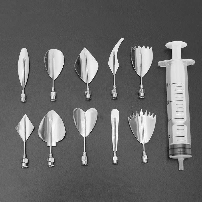 3D Jelly Flower Art Tools Syringe 3D Gelatin Cake Syringe Art Tools Kit 10Pcs