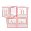 4Pcs DIY Transparent Balloon Box For Boy Girl Baby Shower Wedding Birthday Decorations