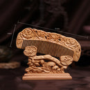 Carved Wooden Comb Natural Peach Wood Anti-Static Massage Comb Retro Chinese Style Combs